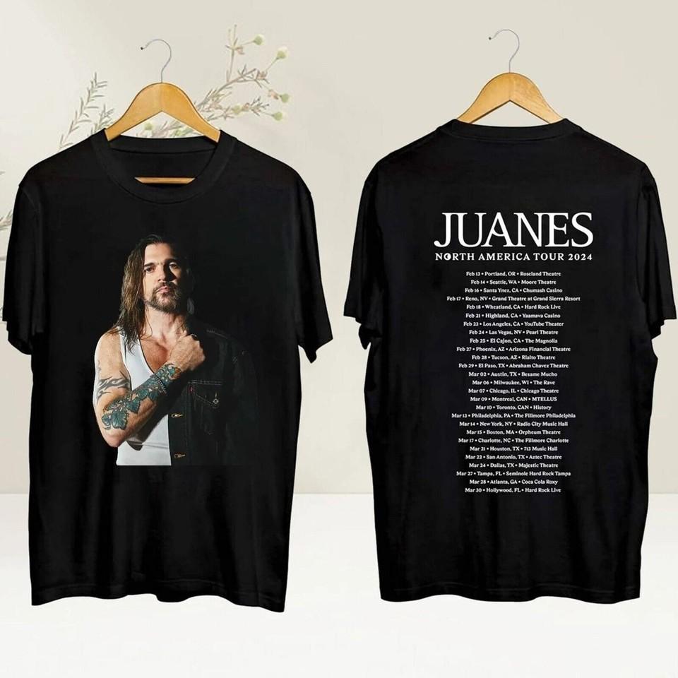 

Juanes North American 2024 Tour Shirt Juanes Fan 2024 Gift for Fans All Size Unisex T-Shirt XL