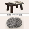 Japanese Burnt Paulownia Minimalist Tatami Stand Solid Wood Bay Window Desk Handcrafted Window-Side Table