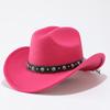 Hat Men's and Women's Wool Couple Top Hat Big Edge Straight Edge Jazz Hat Western Cowboy Hat