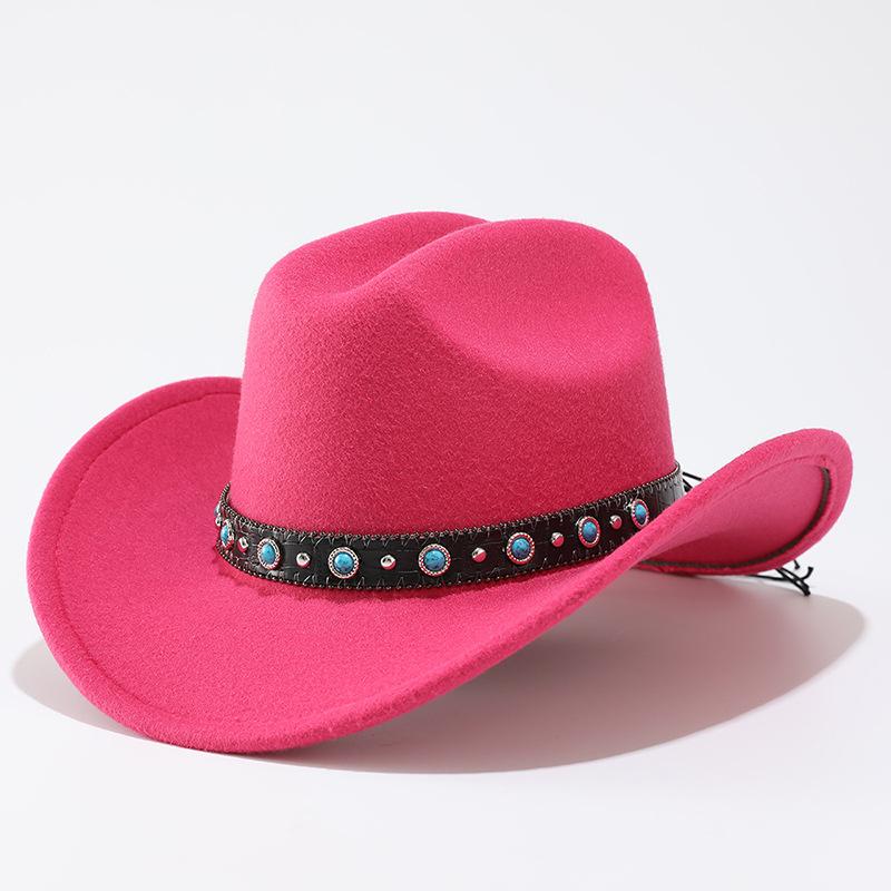 Hat Men's and Women's Wool Couple Top Hat Big Edge Straight Edge Jazz Hat Western Cowboy Hat