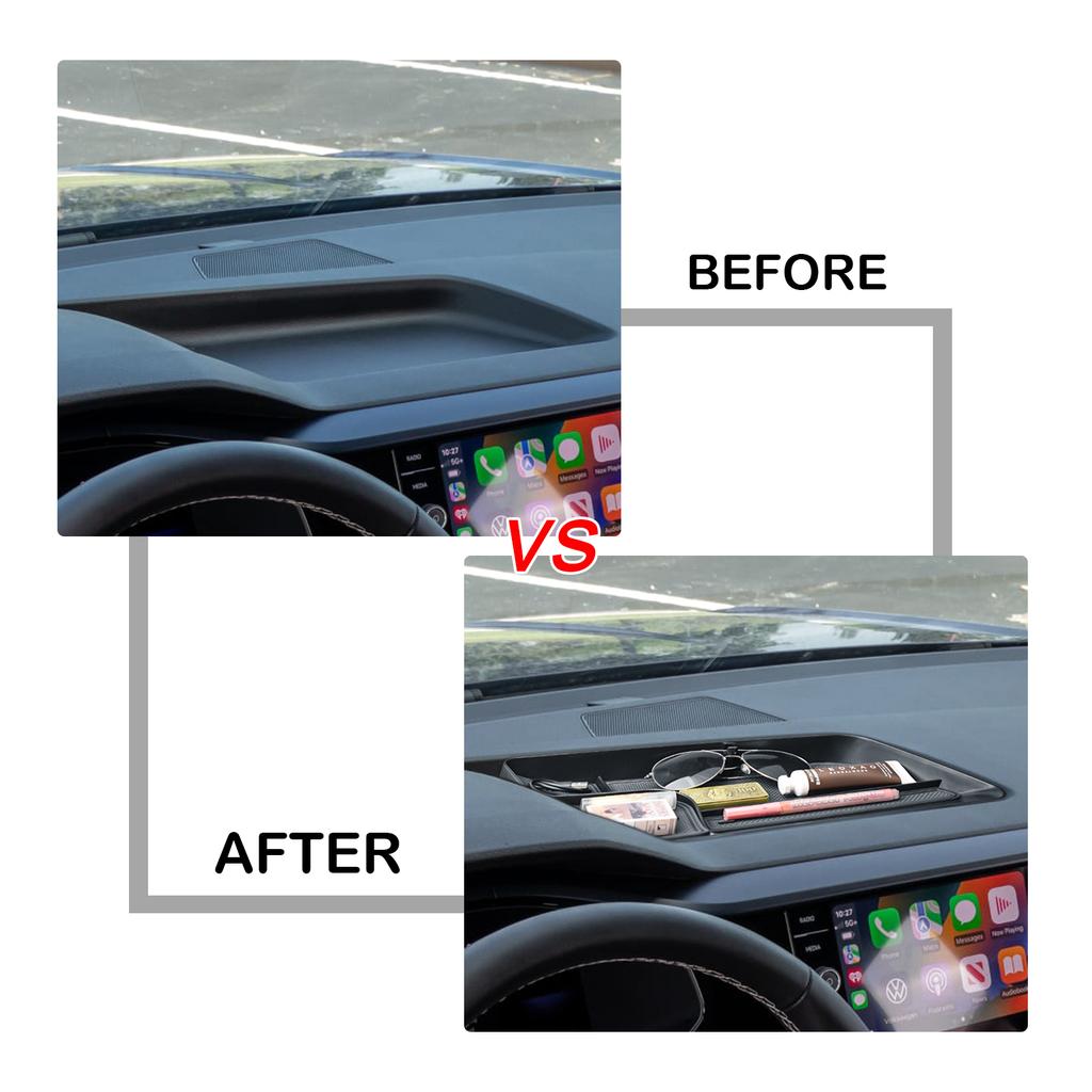 Center Console Dashboard Tray for 2025 2025 2025 Volkswagen VW Taos Behind Screen Organizer Dash Board Storage Box Accessories