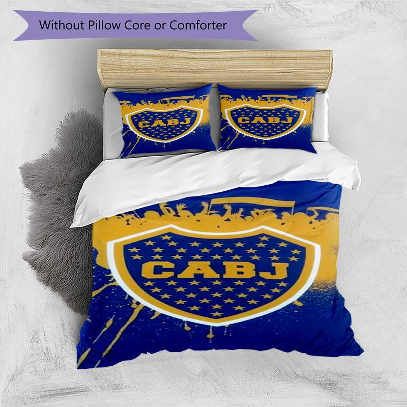 Boca Football Club Printed Pattern Duvet Cover Set – Includes 1 Duvet Cover and 2 Matching Pillowcases Bedroom Decor Christmas Gifts