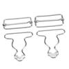 6pcs Suspender Buckles Dungaree Overall Buckles Matal Replacement Workwear Repair Accessory Silver 3.8cm
