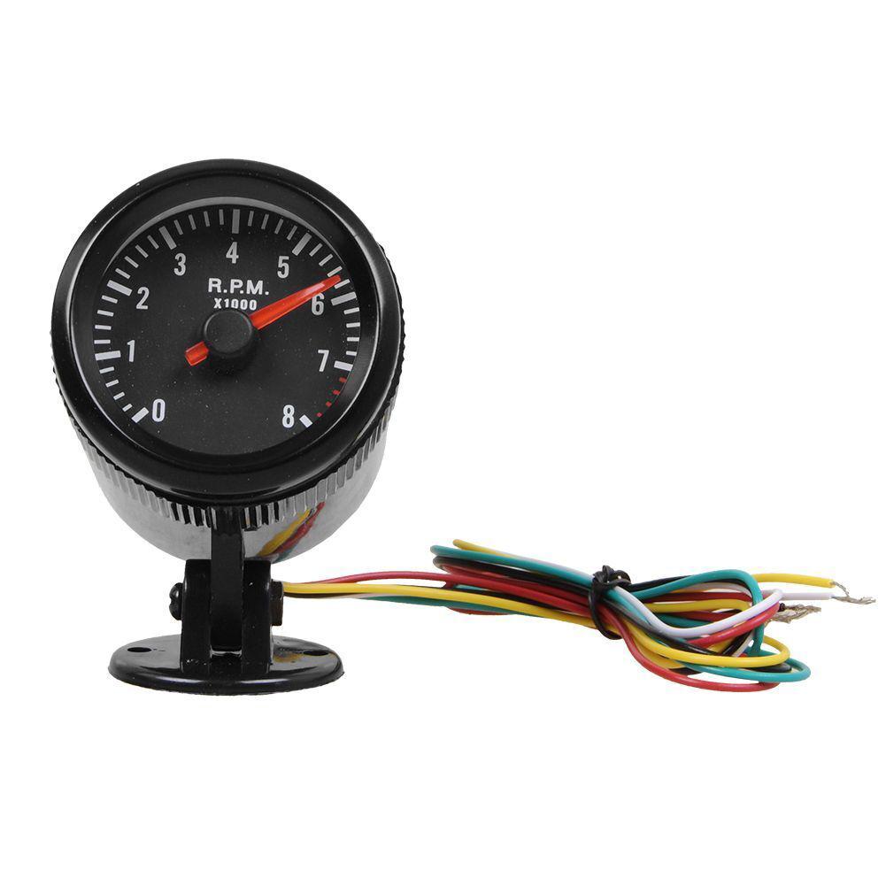 Black Black Shell Gauge Gauge Type RPM Gauge LED Super White Display Car Tachometer Gauge RPM Gauge Universal Fitment