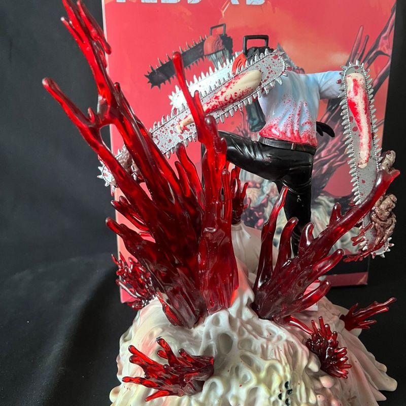 New In Stock 26cm Electric Saw Manual Chain Saw Manual Box Anime Animation Model Manual Play Desktop Decoration Assembly Gift