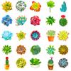 50 Pieces of Succulent Cactus Potted Fresh Stickers DIY Suitcase Notebook Water Cup Stickers