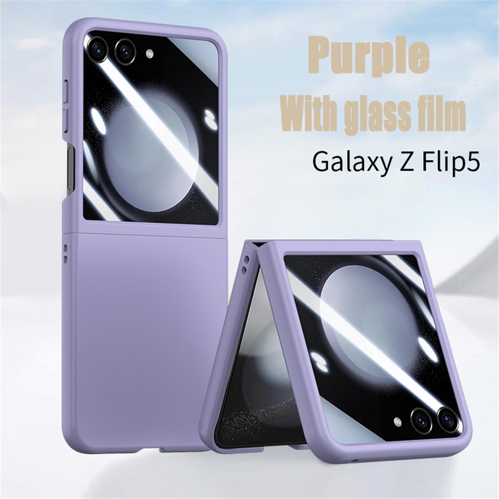 

Складной тонкий матовый полный чехол для Samsung Galaxy Z Flip 5, защитная пленка для экрана, ударопрочный чехол, роскошь, 5G Fundas Samsung Galaxy Z Flip 5