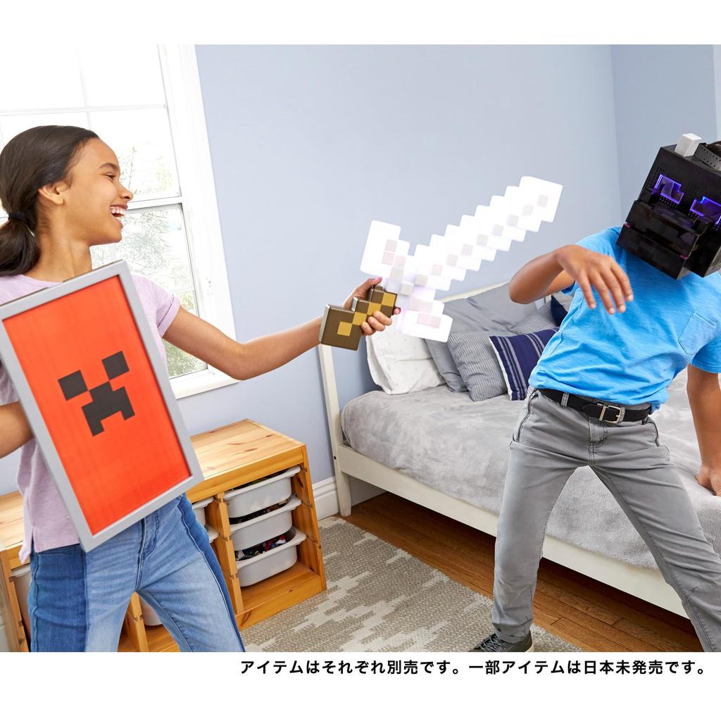 Mattel Minecraft Shield Figure Fancy Dress Cosplay Costume Item Ages 6 and Up Red FMW80 Children's