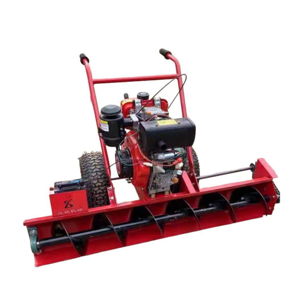 Hand-Push Snow Blower with Spiral Scraper for Road and Household Use - Multifunctional Gasoline Engine Snow Thrower