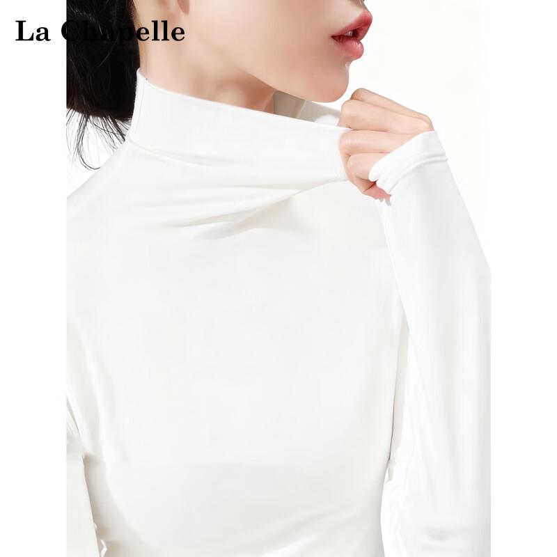 La Chapelle Women's Slim-Fit Turtleneck Long Sleeve Base Layer Top