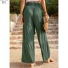 DX~~ Independent Station Casual Pants Women's Summer Loose Casual Wide Leg Solid Color Trousers