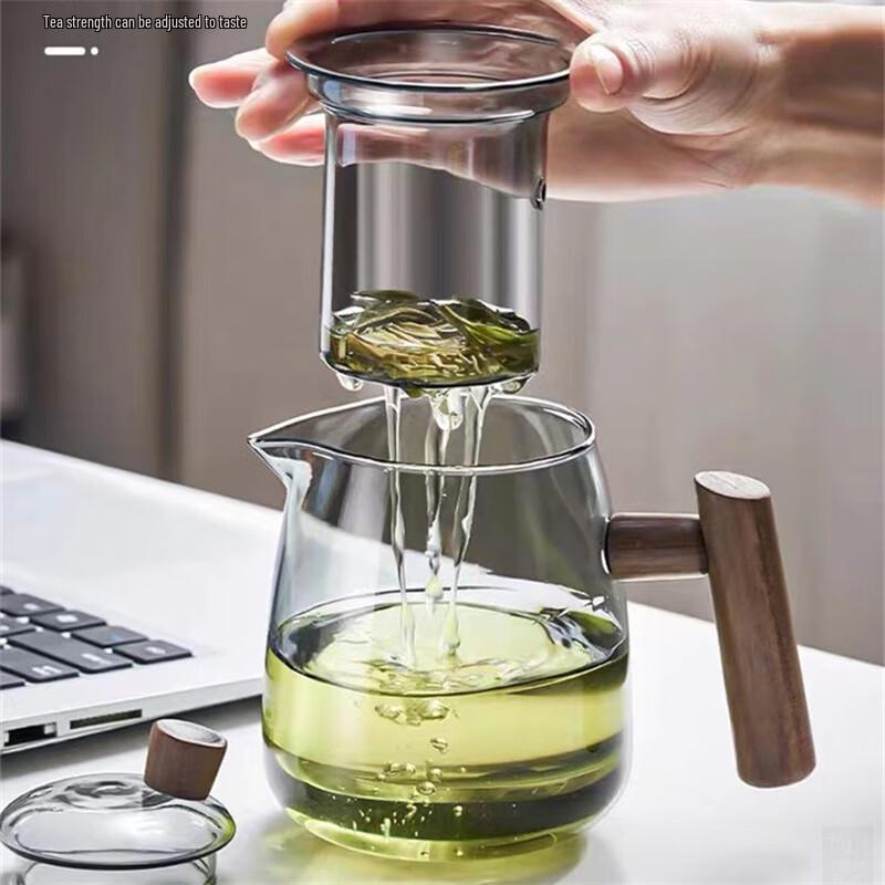 Shàng Qí Heat-Resistant Glass Teapot & 4 Tea Cups Set