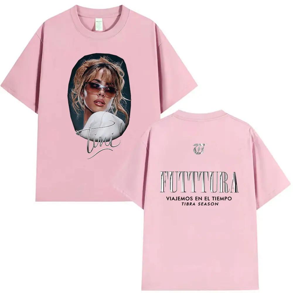 Singer Tini Stoessel Futtura Tour 2026 Graphic T Shirts Men Women Fans Fashion Pop Clothing T-shirt Retro Cotton Tees 4XL