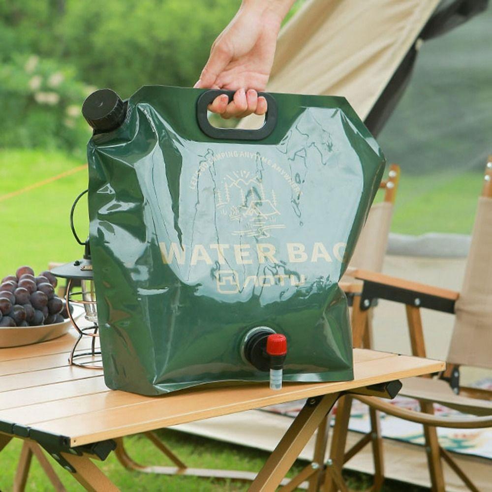 8L 9L Wasserspeicherbeutel mit Wasserhahn Großvolumiger Wasserbehälter Outdoor Wanderzubehör
