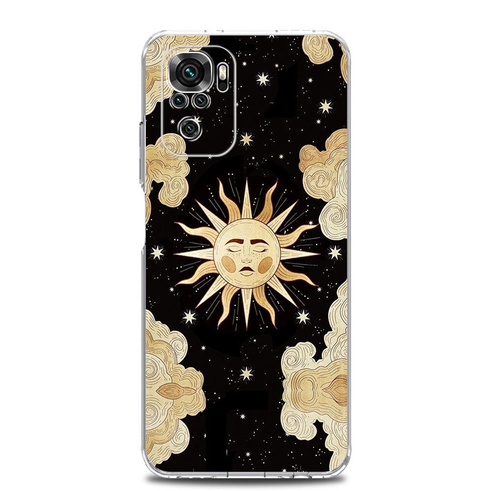 Moon Tarot Cat Aesthetic Soft Phone Case For Xiaomi Redmi Note 12 11 9S 9 8 10 Pro Plus 7 8T 9C 9A 8A K40 Gaming Clear Cover
