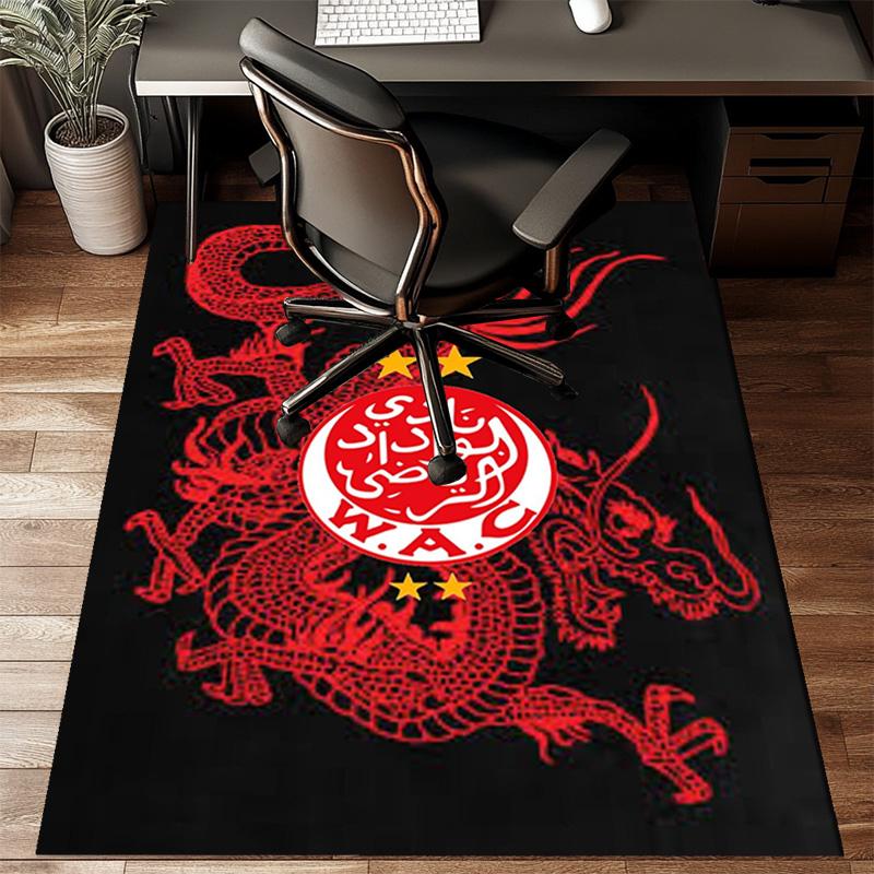 Fc Crest Design Printed Office Carpet Chair Cushion  Entryway Rug, Rugs for Living Room, Bedroom Christmas gifts
