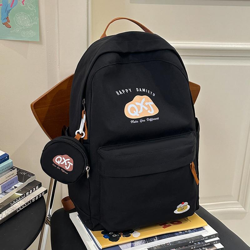 Schoolbag Women's Campus Backpack New Student Simple Junior High School Lightweight Backpack Large Capacity Student Schoolbag
