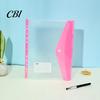Binder Compatible Folder 11 Hole Clear File for A4 Binders, Colorful Plastic Document with Bag Snap Button & Label Slot, Transparent Project Organizer
