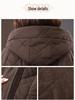 Mid-Length Retro Casual Plus Size Women's Hooded Cotton Jacket - Winter 2024