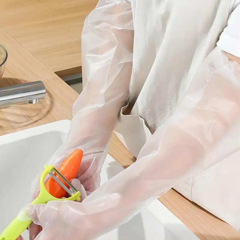 New Food Grade Disposable Extended Thickened Gloves Waterproof And Oil-free Good Sealing For Kitchen Dishwashing And Vegetables