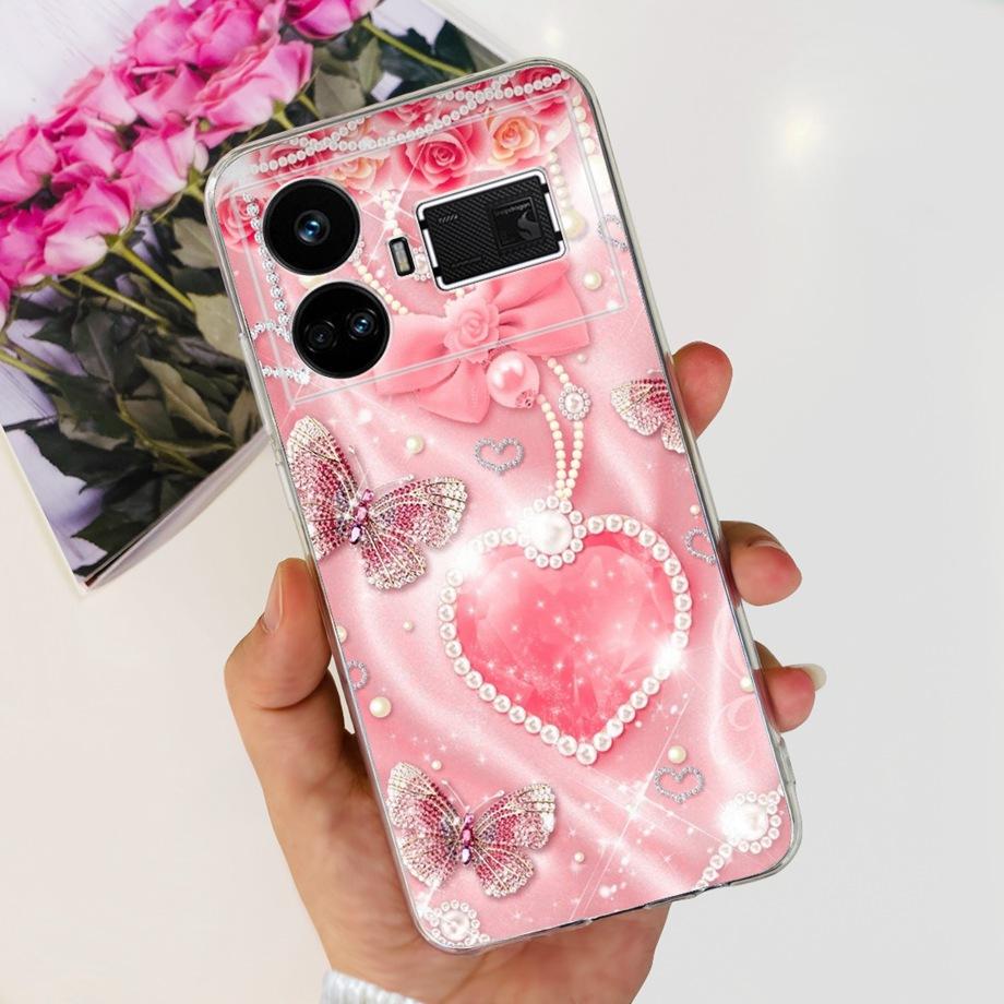 For Realme GT5 240w / GT3 / GT Neo 3 / GT Neo 5 Case Cute Cartoon Luxury Soft Silicon Transparent  Phone Case Back Cover Capas
