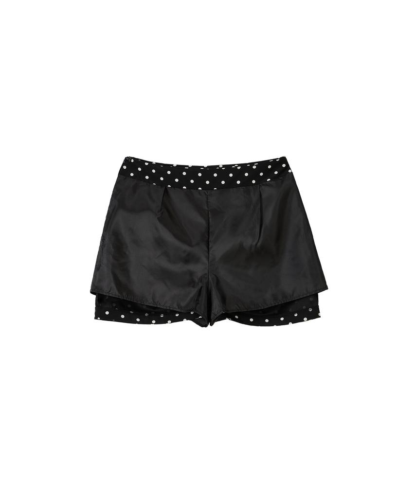 SALON DE YOHN Dot Mini Skirt_ Black