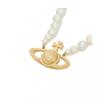 Vivienne WeStwood One Row Pearl Bath Relief Women S Choker Necklace 63010106 02r202