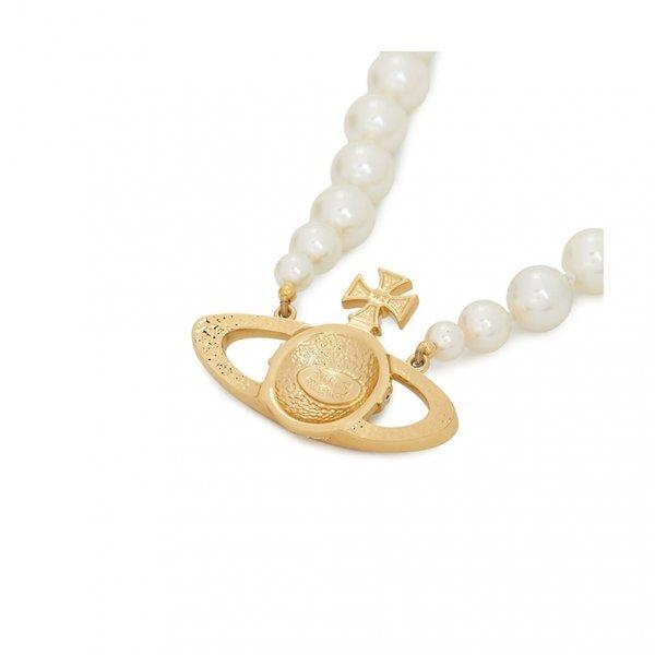 Vivienne WeStwood One Row Pearl Bath Relief Women S Choker Necklace 63010106 02r202