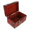 1Pcs Lockable Wood Storage Box Vintage Style Desk Tidy for Pens Phones Accessories Home Office Decoration Sundries Container