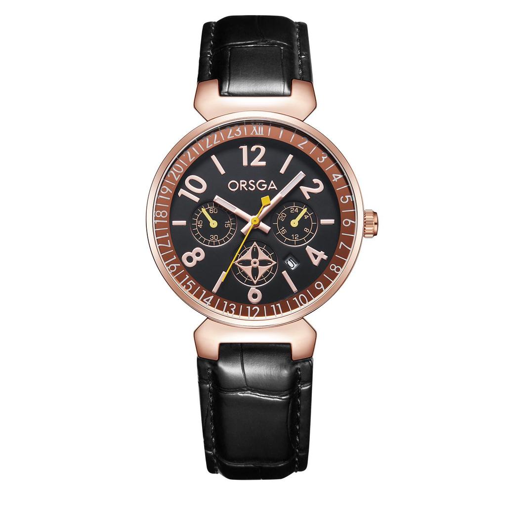 ORSGA Women's Fashion Waterproof Quartz Wristwatch - High-end Casual Calendar Design