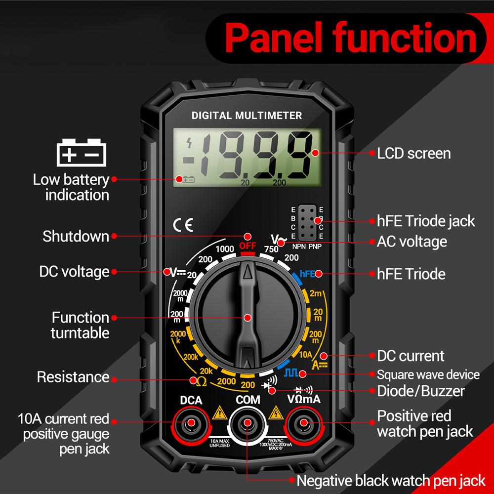 SZ308 Digital Multimeter AC/DC Votage Current Resistance Electrician Inspection and Maintenance Multifunctional Universal Meter