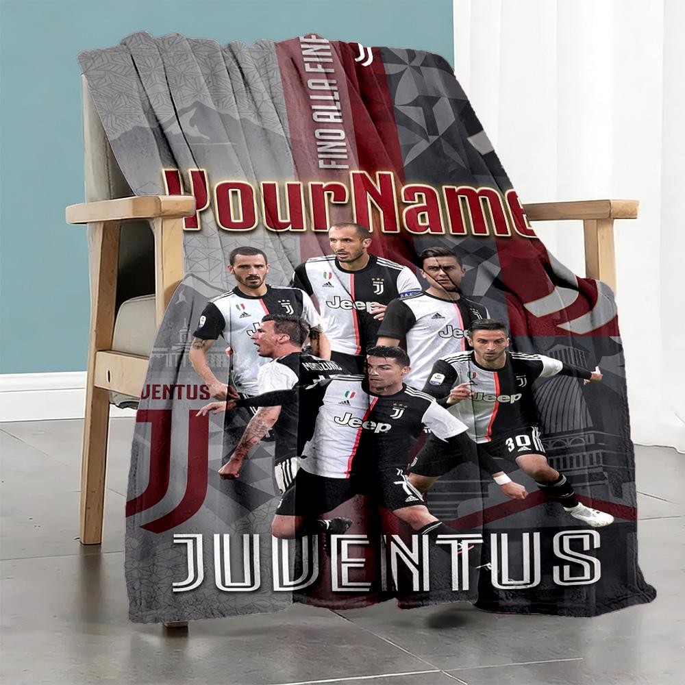 Juventus Personalized Name Blanket Cozy Personalized Blanket Warmthful Decor Perfect for Office Picnics Living Room Couch Ideal for All Seasons