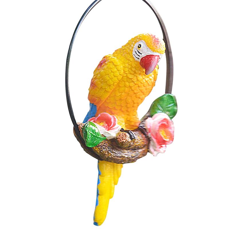 

Creative Resin Parrot Hang On Tree Outdoor Garden Decoration Statue Animal Sculpture For Home Office Room Garden Decor Ornament