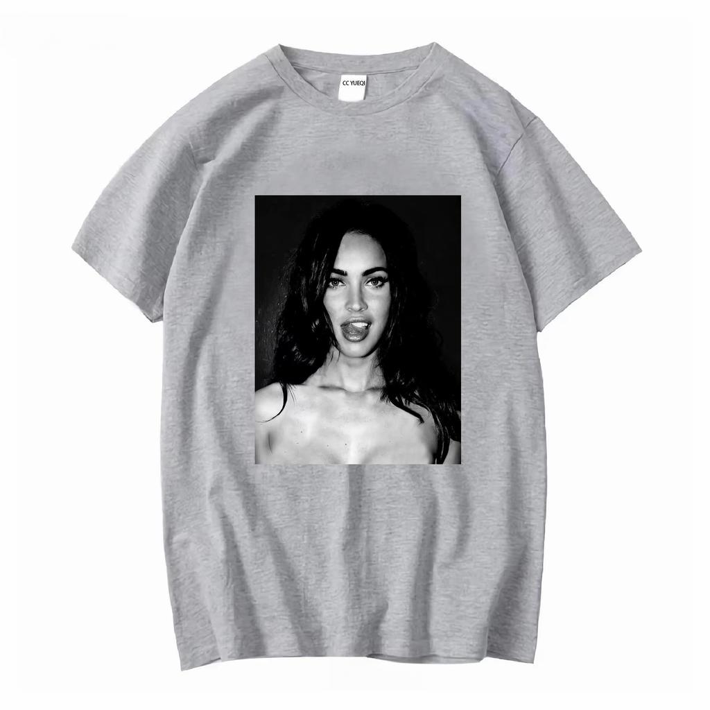 Unisexs Tshirt Megan Fox T Shirt Vintage 90s Jennifer S Body Short Sleeves Vintage Washed Casual Soft Top for Everyday Wear