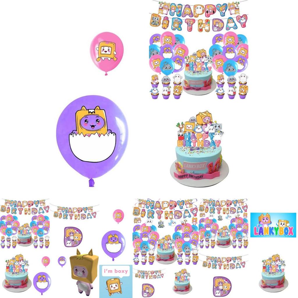 Lankybox Birthday Party Supplies Cartoon Party Decorations For Unforgettable Celebrations!