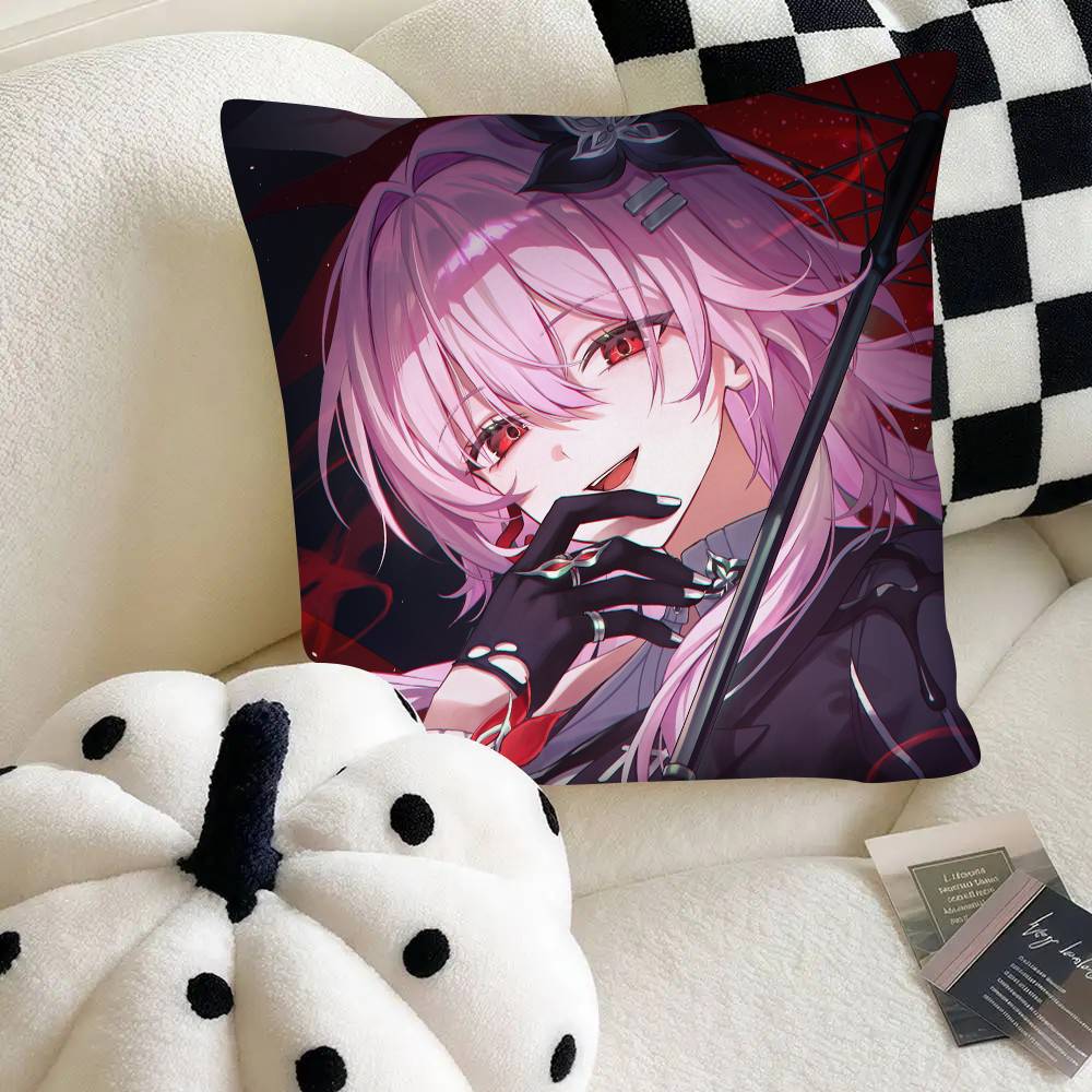 Evernight Hot Game Honkai Star Rail Pillow Case Square Pillow Bedroom Sofa Leisure Comfort Cushion Car Home Decoration