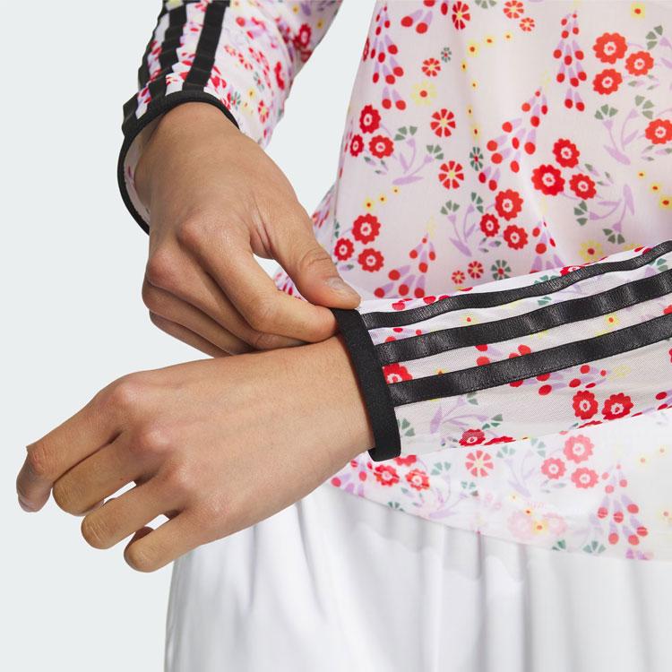 Adidas X Shuting Qiu Designer Collaboration Mesh Sleeve Floral Print Tee Women Tops White IM8443