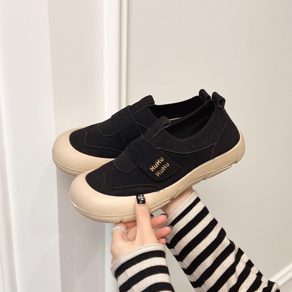 Sommer neue lässige Ein-Pedal-Klettverschluss Mesh atmungsaktive Mode leichte dünne weichsohlige Damen Freizeit Sportschuhe