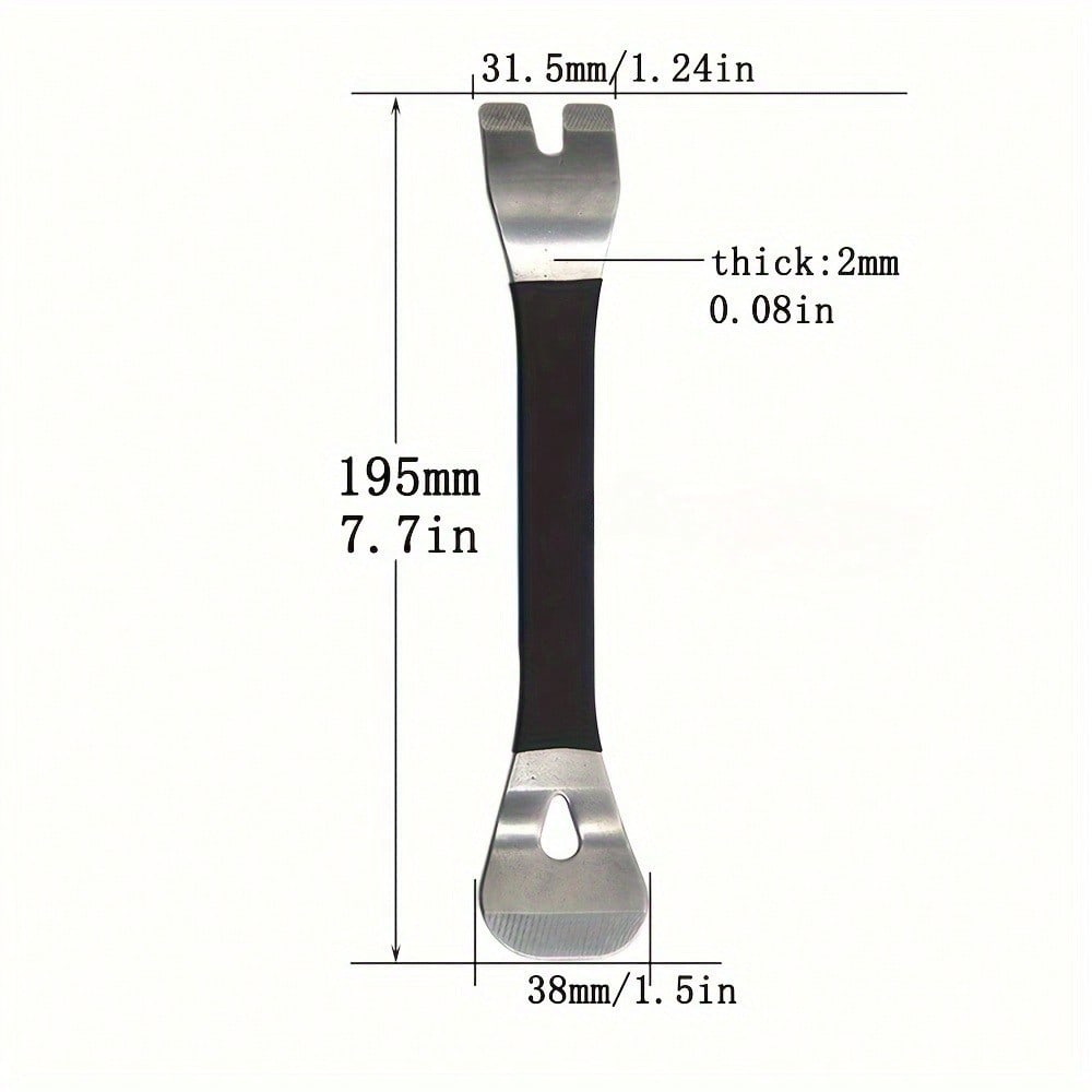 1Pc Stainless Steel Car Trim Removal Tool, Auto Door Panel Dashboard Radio Audio Navigation Installer Pry Tool