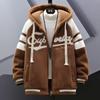 Moda Autunno Inverno Cappotto Cashmere Agnello Uomo Casual Largo Comodo Spesso Caldo Giacca Taglia Grande