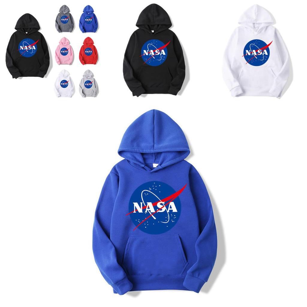 Trendy Nasa Hoodie Pullover Tops Unisex Hip-hop Skateboard Sweatshirts For All