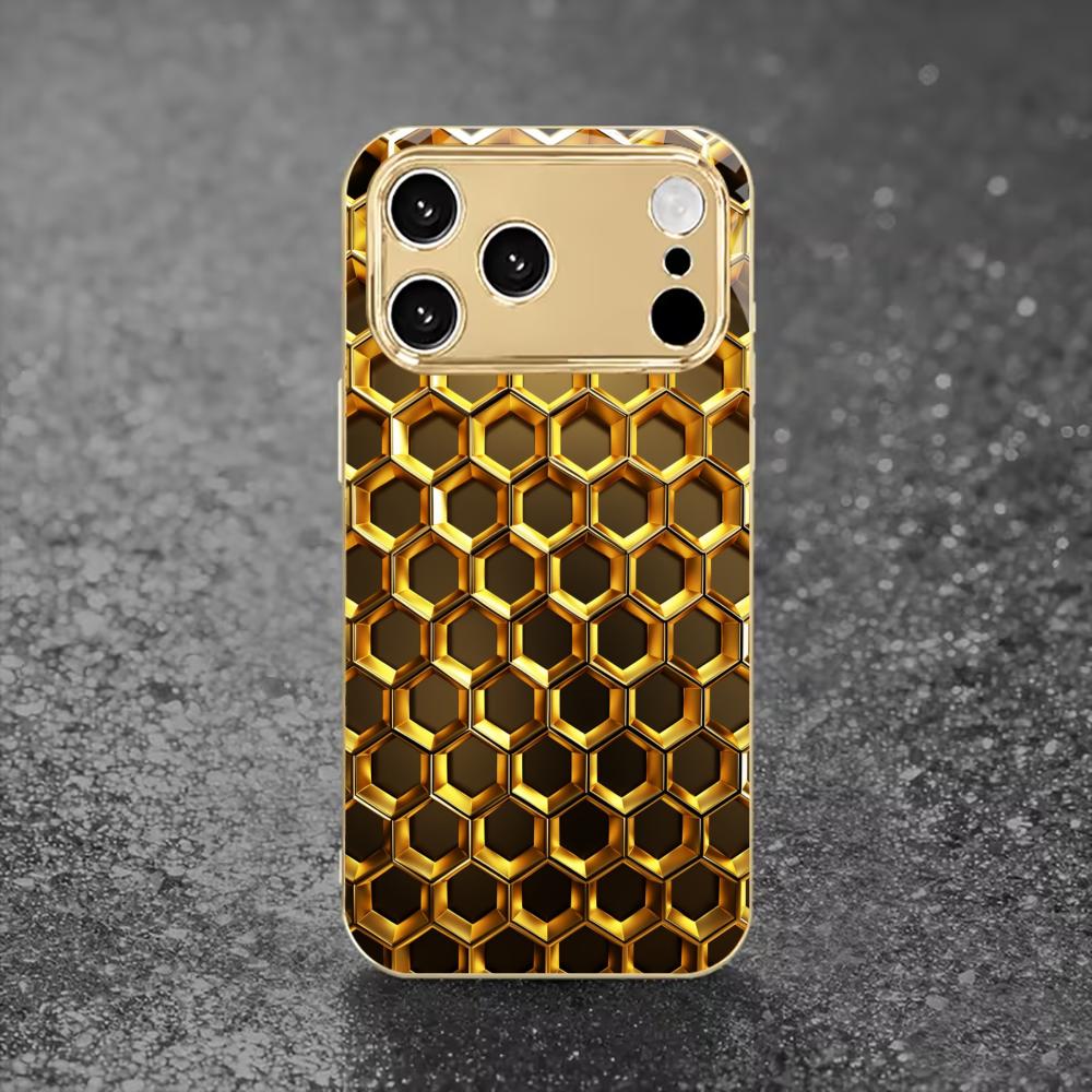 Elegante Lussuosa Custodia per Telefono di Fascia Alta Vetro Galvanizzato Custodia per Telefono per iPhone 17 16 15 14 13 12 11pm Pro Plus Resistente alle Cadute