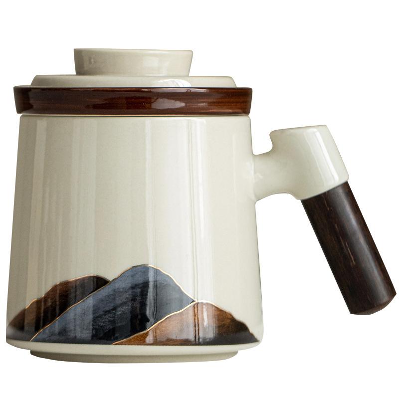 Modern Minimalist Personal Creative Tea Mug with Lid with Filter Mug Office Meeting Large Capacity Water Mug Mug