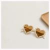 Baby Girls Cute Solid Color Heart Shape Outdoor Sun Protection Sunglasses Children Lovely Acrylic UV400 Sunglasses Kids Glasses