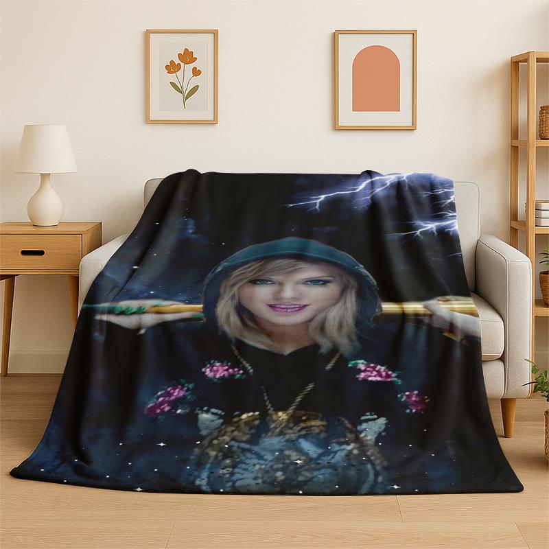 Sänger T-Taylor Singer Musik Flanelldecke Weiche Warme Überwurfdecke für Schlafzimmer Wohnzimmer Bett Reise Camping Picknick Geschenk