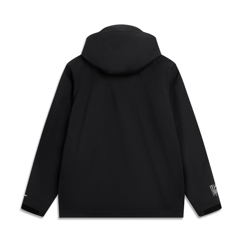 Li Ning CF Outdoor Reflective Water-Resistant Windbreaker Unisex Jacket Black AEMV033-7