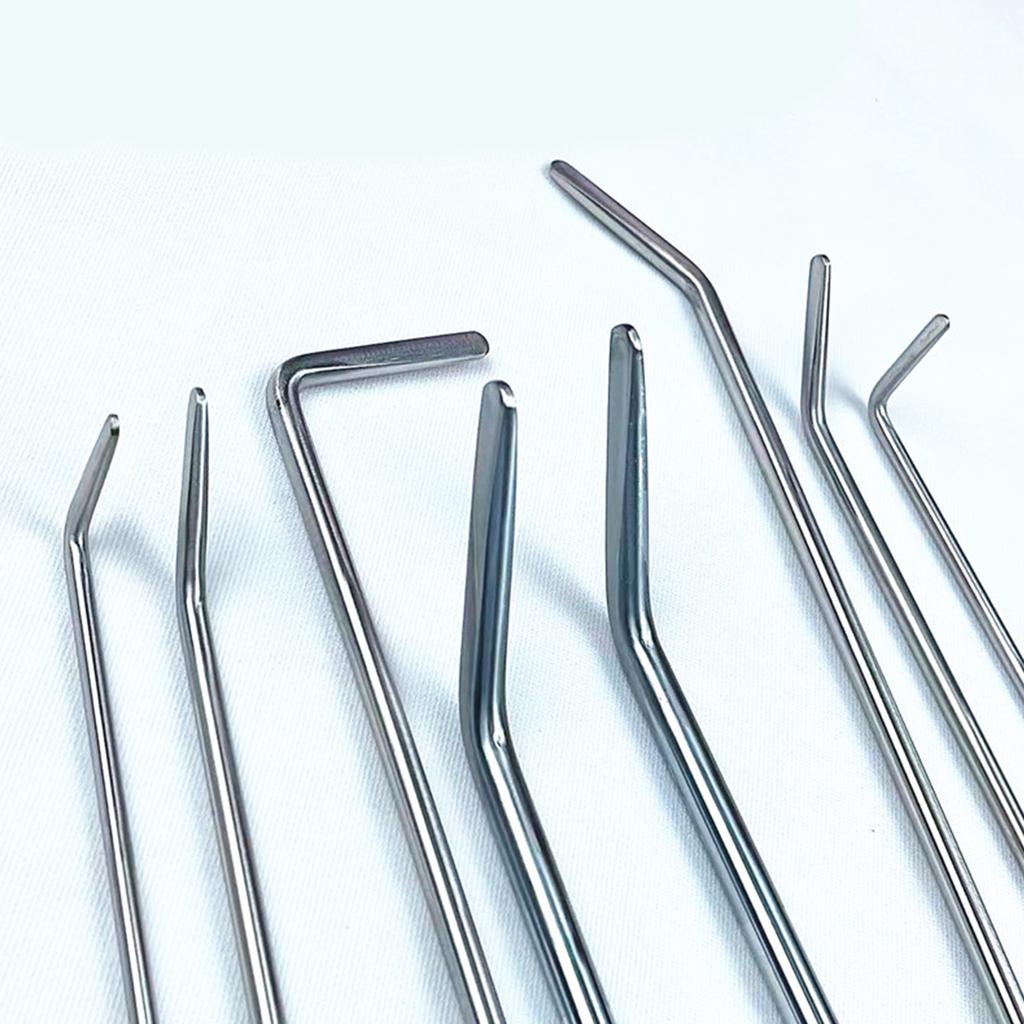 2/8-teiliges Karosserie-Reparatur-Demontagewerkzeug für lackfreie Reparaturen an Karosserietüren, Haken aus Edelstahl, Schubstangen-Kits