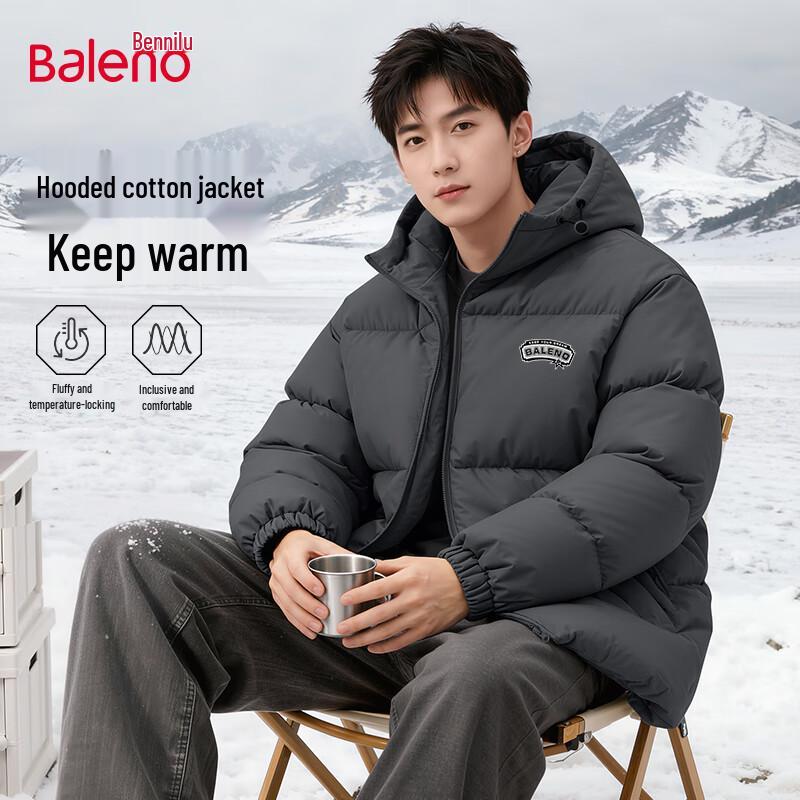 Baleno Men's Winter Hooded Padded Jacket