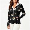 Sudadera con capucha ligera para mujer con cremallera, bolsillos, manga larga, estampado floral, chaqueta con protección solar, prenda exterior informal