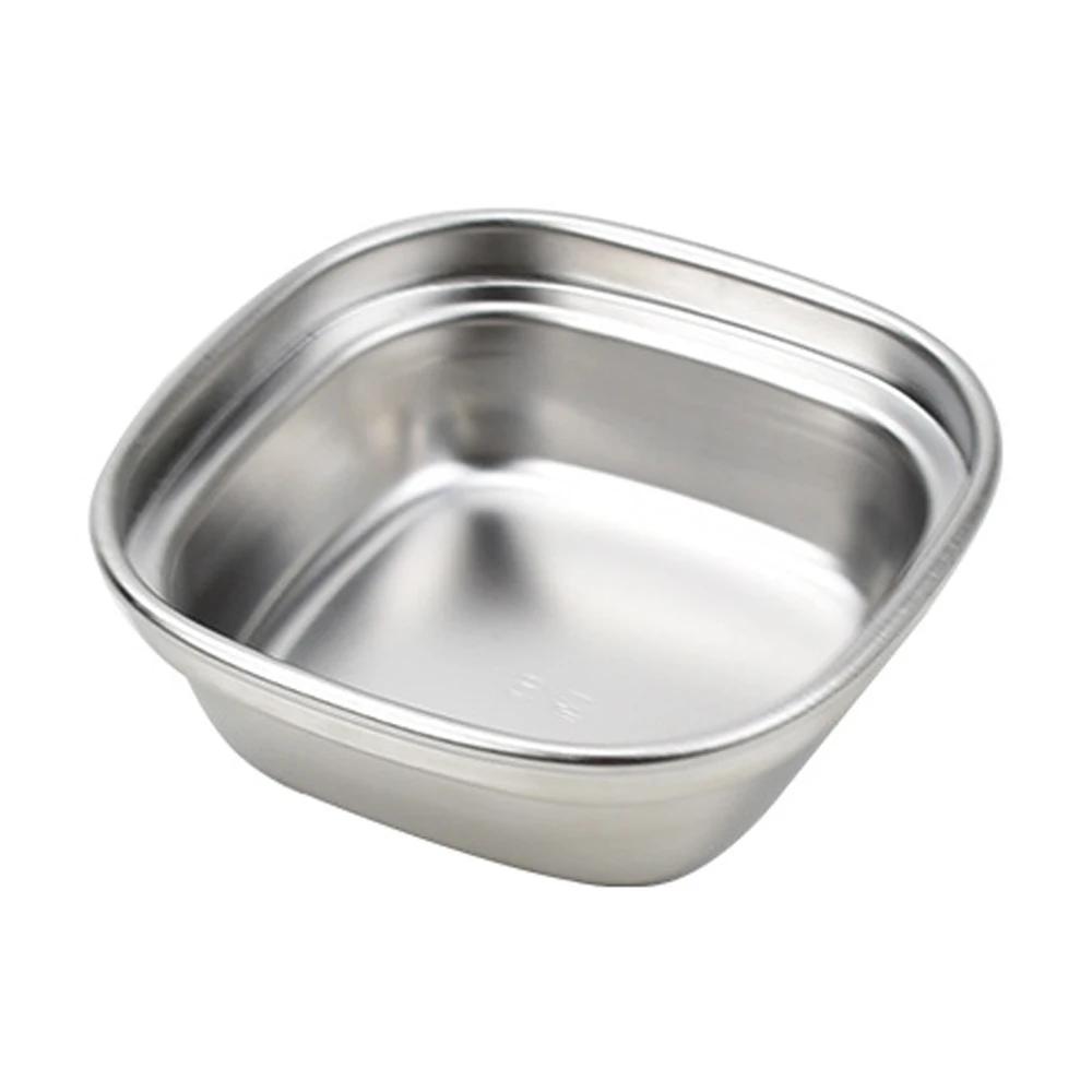 304 Stainless Steel Pepper Roast Meat Sauce Dishes Wasabi Bowl Separate Sushi Vinegar Soy Plates Tableware Food Seasoning Tray